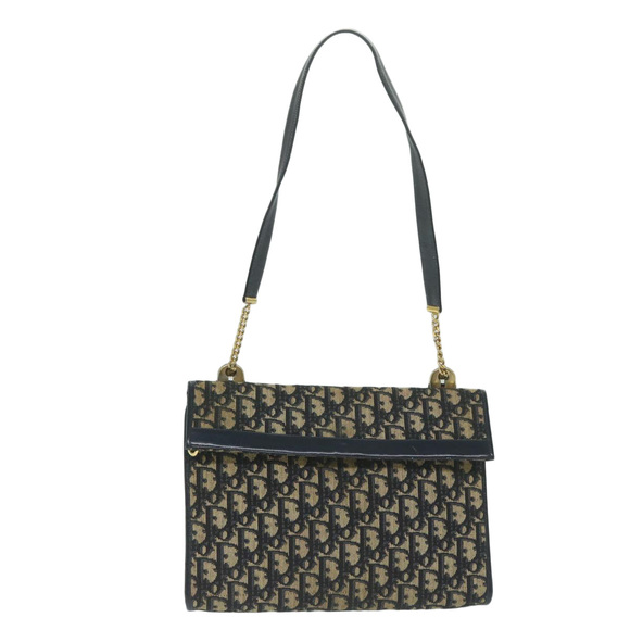 Christian Dior Trotter Canvas Shoulder Bag Navy Auth ep2928 - Picture 13 of 16